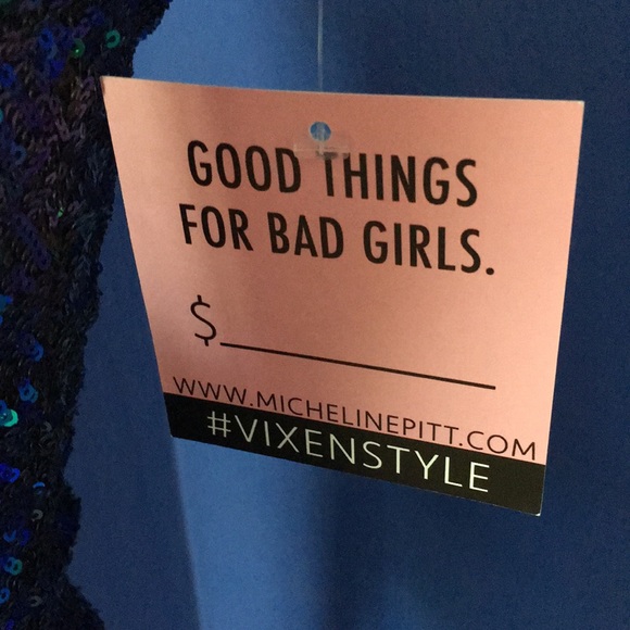 Glitz & Glamour Dress in Green Sequins Vixen by Micheline Pitt NWT - Picture 15 of 16